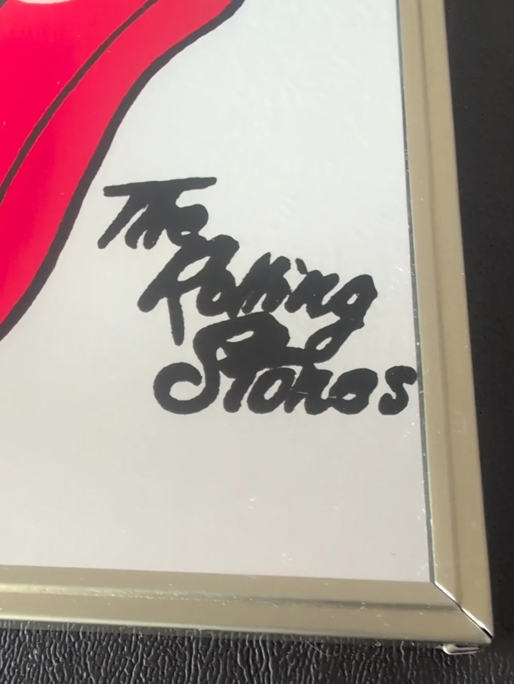 Vintage 1970s The Rolling Stones Carnival Prize Mirror - Classic Tongue Logo